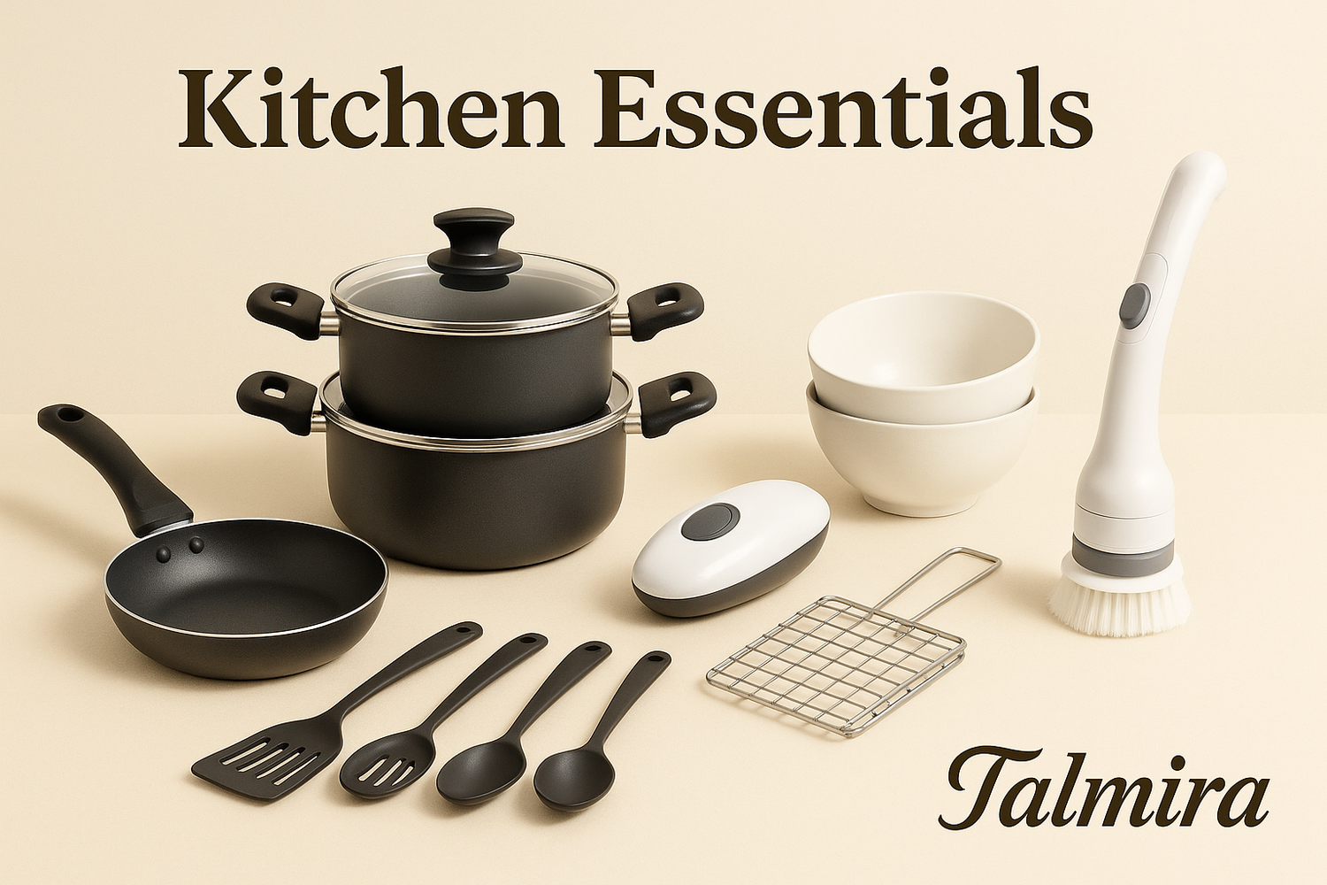 Click Here to elevate your kitchen with Talmira’s luxury essentials — tools designed to simplify cooking, cleaning, and entertaining while adding style to every corner of your home.