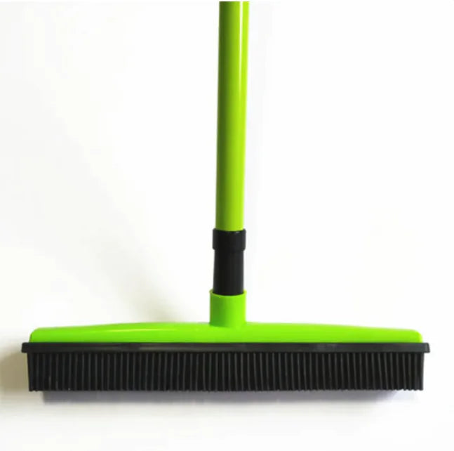 Multi-Surface Rubber Broom – Pet Hair Remover for Carpets & Hard Floors