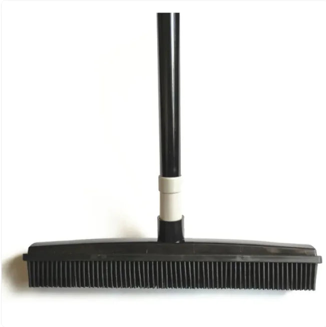 Multi-Surface Rubber Broom – Pet Hair Remover for Carpets & Hard Floors