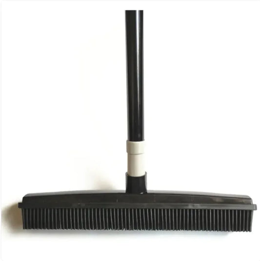 Multi-Surface Rubber Broom – Pet Hair Remover for Carpets & Hard Floors
