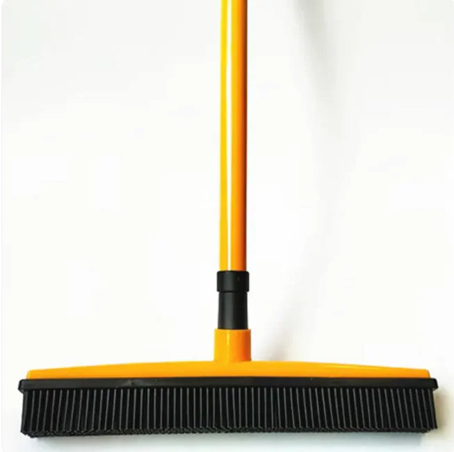 Multi-Surface Rubber Broom – Pet Hair Remover for Carpets & Hard Floors